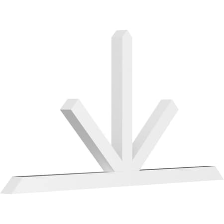 Ekena Millwork Saratoga Architectural Grade PVC Gable Bracket, 84"W x 42"H x 4"D x 4"F, 12/12 Pitch GBP084X42X0404SAR00